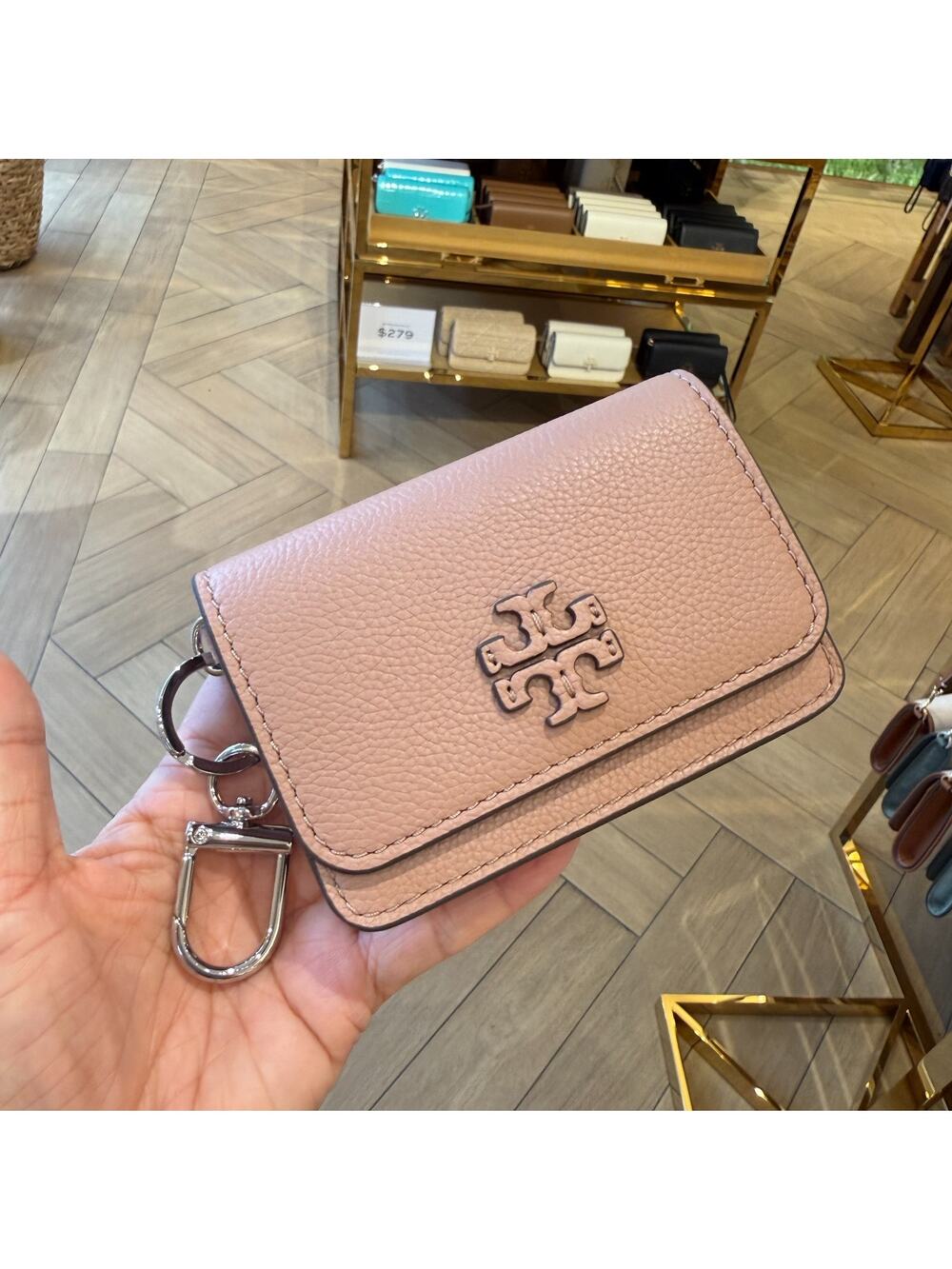 Tory Burch Thea Flap Card Case 169969 MALVA $150